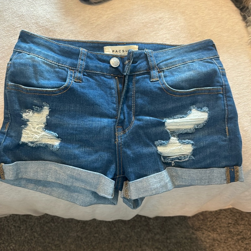 PacSun shorts with front distressing